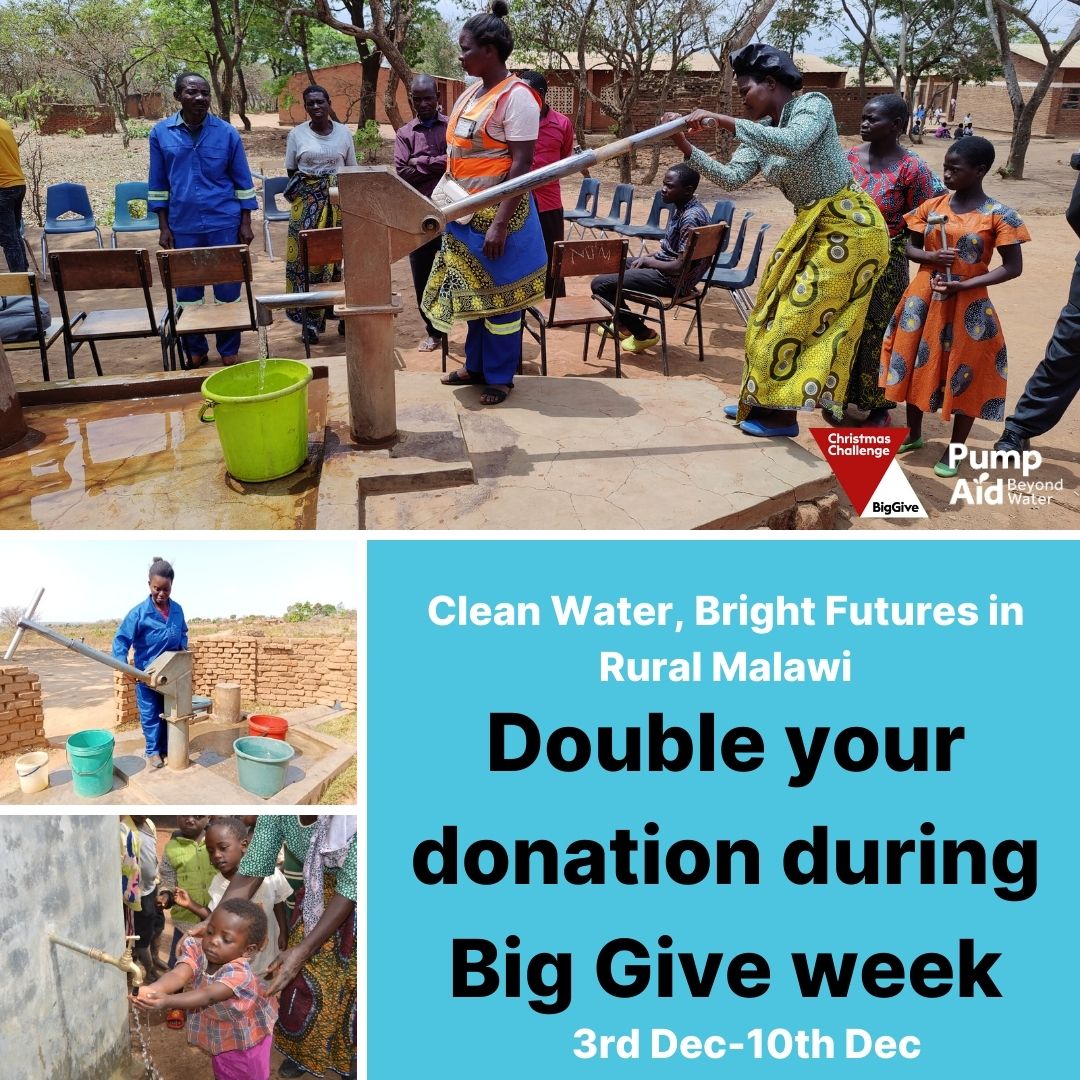 It's Day 2 of <a href="/BigGive/">Big Give</a> Week! 🎉 For one week only, every donation is DOUBLED! 
💧 We're bringing safe water to 230,000+ people in rural Malawi—help us hit our £50K target and reach even more. Donate now 👉bit.ly/4imh8fC #BigGive #GivingTuesday2024