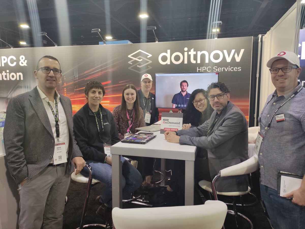 DoItNow_Tech's tweet photo. 👥👥 We had a great meeting in our Do IT Now booth at #SC24 Atlanta with @Open_OnDemand team to discuss about further collaborations. 
Looking forward to continue this fruitful conversation! 

#HPC #DoITNowHPCservices #DoITNowGroup #OpenOnDemand https://t.co/85AMMYol11