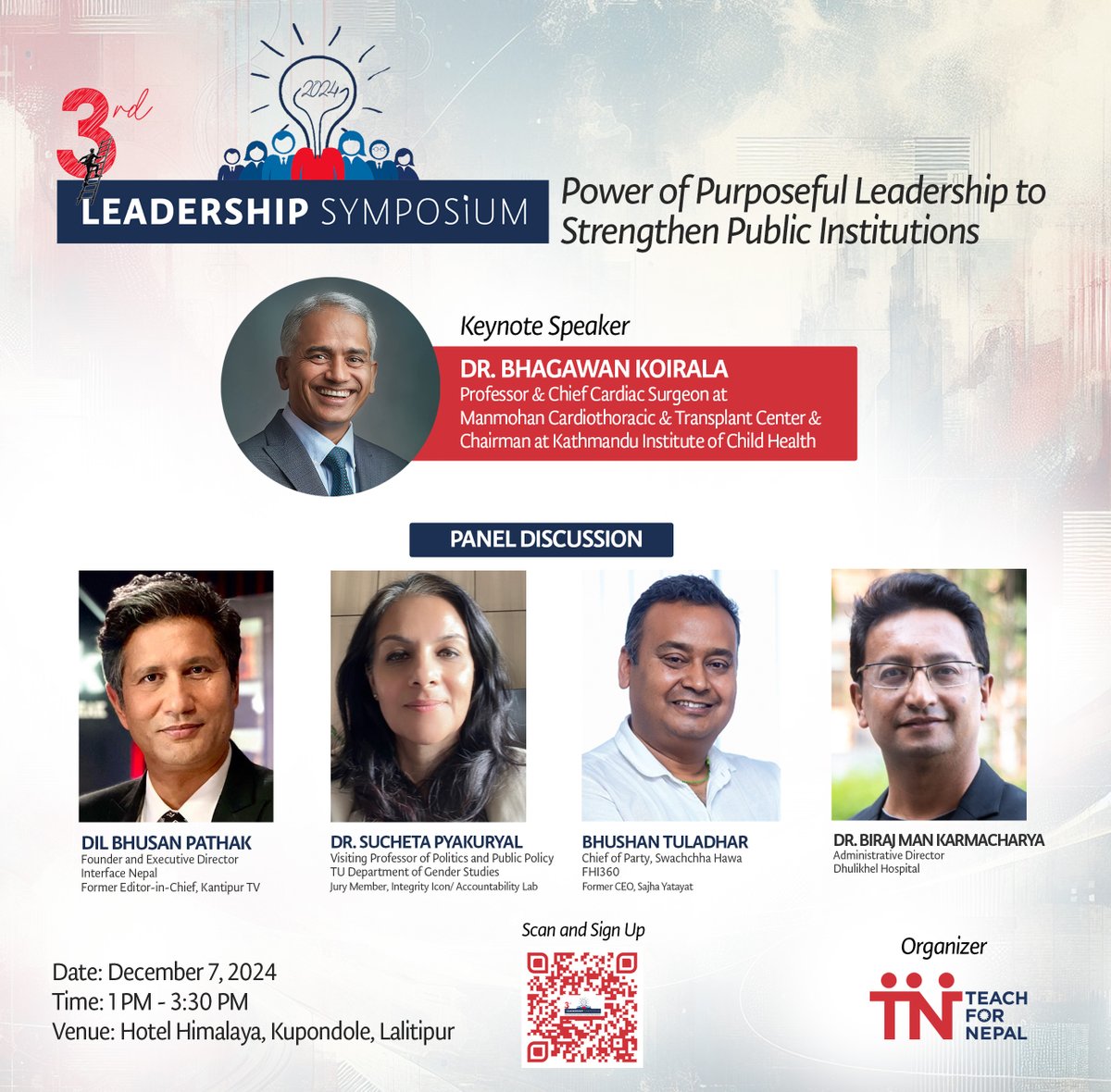 Announcing our panelists and keynote speakers. 

Join us on Dec 7 for #LeadershipSymposium2024!

Only 45 seats left! Register: forms.gle/LiH89ogvVWt3zM…

#LeadershipSymposium #PurposefulLeadership