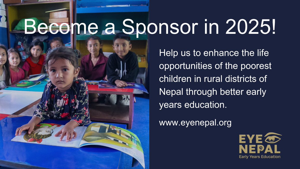 Fundraising is vital to support the work we do in Nepal. Join us as a #sponsor in 2025; a one off donation, a regular monthly direct debit, or a #corporatesponsorship really makes a difference to the children in rural #Nepal. Find out more: eyenepal.org/sponsorship-op…