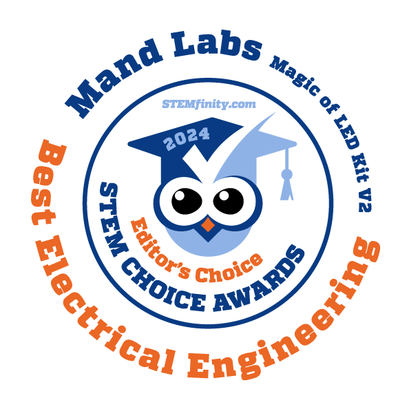 We are excited to announce that Mand Labs—Magic of LED Kit V2 has won the 2024 <a href="/STEMfinity/">STEMfinity</a>  Editor's Best Electrical Engineering Choice Award! 

Such honors are a testament to our continuous improvement and innovation.