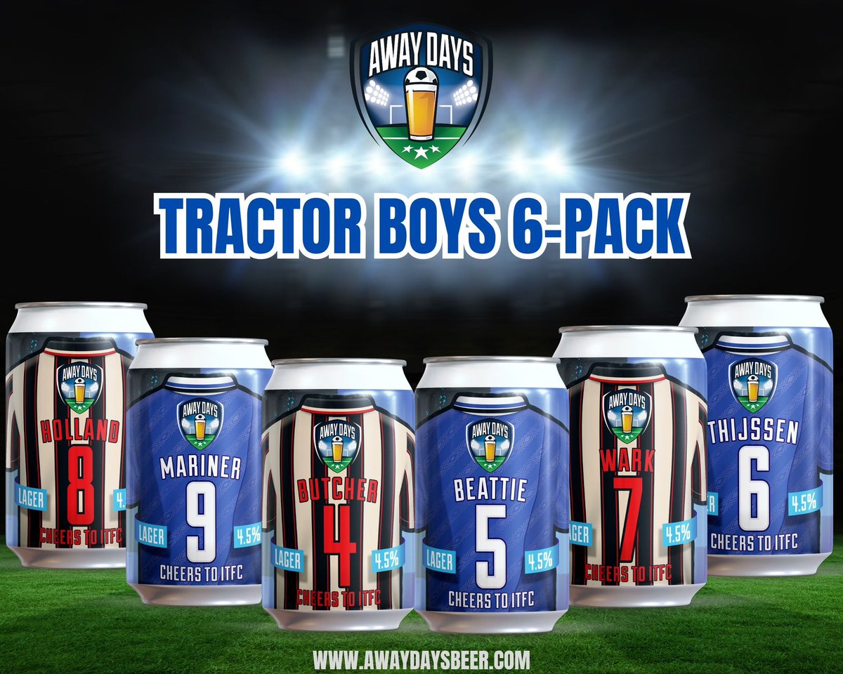 Away Days Beer Company (@awaydaysbeer) on Twitter photo ๐ TRACTOR BOYS 6-PACKS ๐ป
Rubbish result last night, but we keep fighting ๐
In other news, weโve got some 6-packs left if anyone fancies some beers over Xmas? ๐ 
Grab your packs on the link here ๐ป๐๐ #itfc
awaydaysbeer.com/shop/ ๐ TRACTOR BOYS 6-PACKS ๐ป
Rubbish result last night, but we keep fighting ๐
In other news, weโve got some 6-packs left if anyone fancies some beers over Xmas? ๐ 
Grab your packs on the link here ๐ป๐๐ #itfc
awaydaysbeer.com/shop/