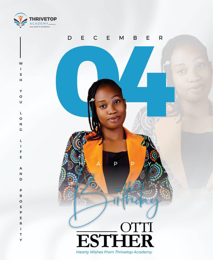 thrivetop_acad's tweet image. A Teacher's lessons goes beyond the years leaving indelible marks that is rare. With utmost delight, we celebrate one of the earth's precious treasures Tutor Otti Esther. We wish you many years filled with joy and achievements 
all throughout your journey. Happy Birthday.