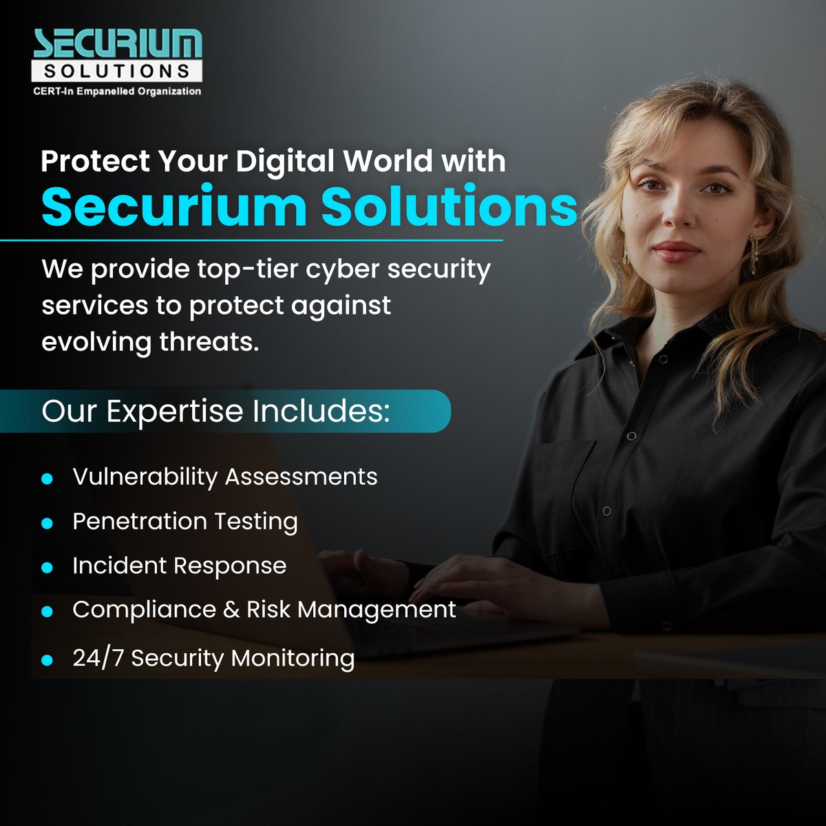securiumsoln's tweet image. 🔒 Shield your digital assets with Securium Solutions!
Your trusted partner in cutting-edge cybersecurity services, protecting businesses and individuals from evolving threats.
Contact Us for Cyber security services
📞9990602449
#DigitalProtection #SecuriumSolutions