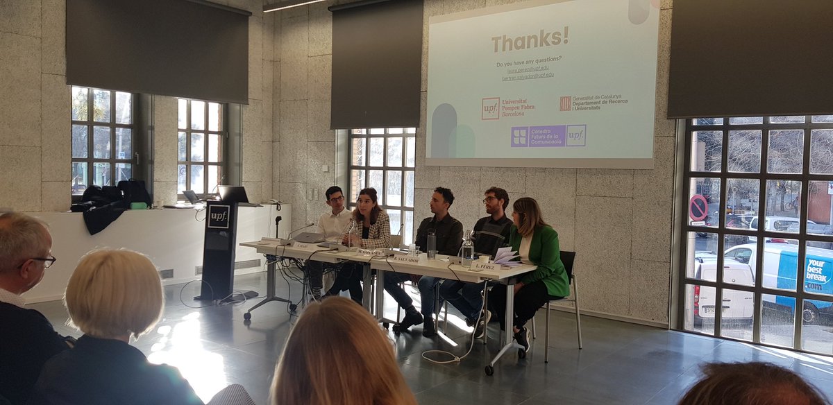 Un 40% de joves a Catalunya evita el consum de noticies, són dades d'un estudi presentat per la Càtedra Futurs de la Comunicació de la #UPF en què participa l'@amic_acpg