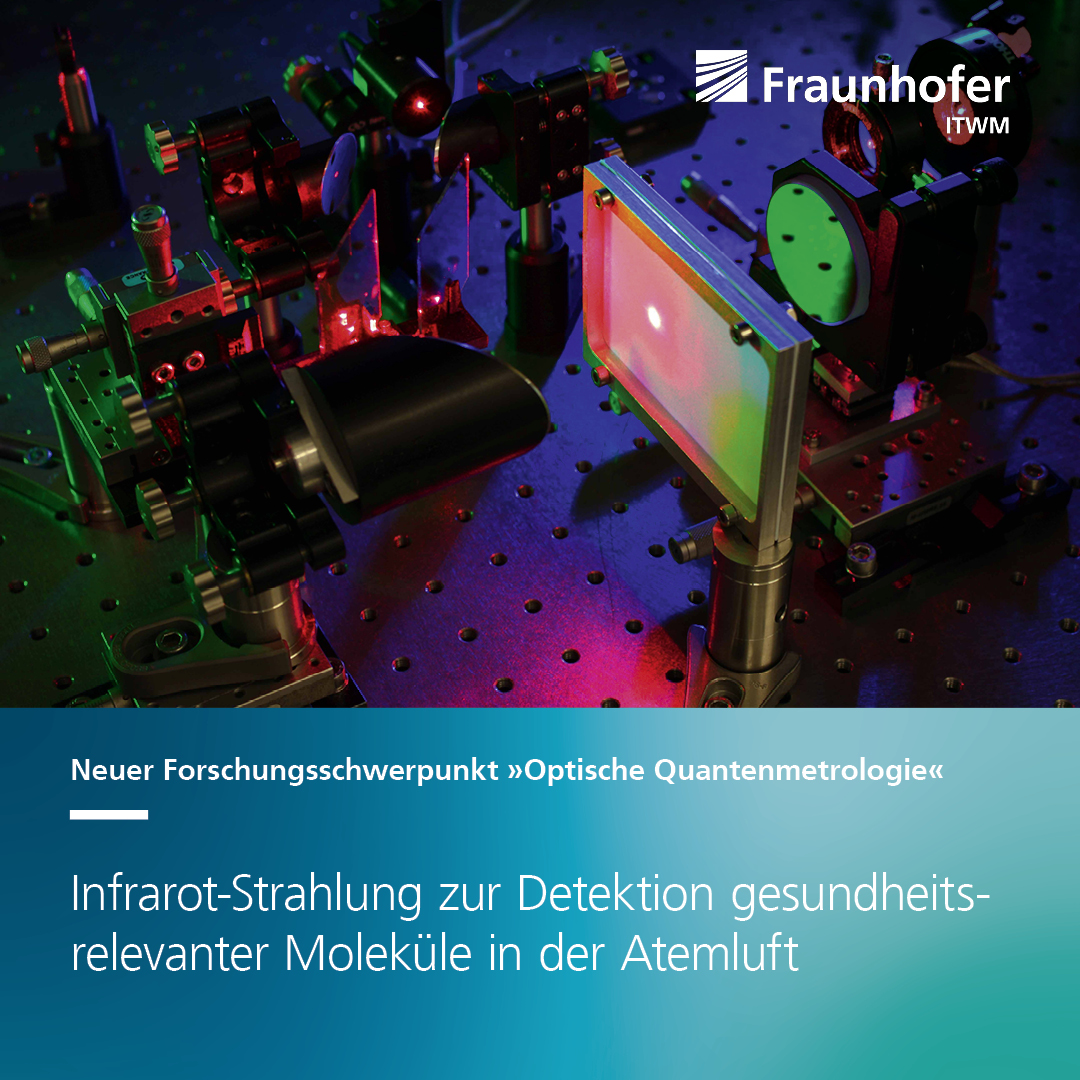 Fraunhofer ITWM (@fraunhoferitwm) on Twitter photo Unsere neue Forschungsgruppe wird mithilfe von Infrarot-Strahlung gesundheitsrelevante Moleküle in der Atemluft detektieren. 🩺Die Ergebnisse werden wertvolle Auskünfte über den Gesundheitszustand geben. Wir freuen uns über 250.000 € Förderung! itwm.fraunhofer.de/news-quantenme… #terahertz Unsere neue Forschungsgruppe wird mithilfe von Infrarot-Strahlung gesundheitsrelevante Moleküle in der Atemluft detektieren. 🩺Die Ergebnisse werden wertvolle Auskünfte über den Gesundheitszustand geben. Wir freuen uns über 250.000 € Förderung! itwm.fraunhofer.de/news-quantenme… #terahertz