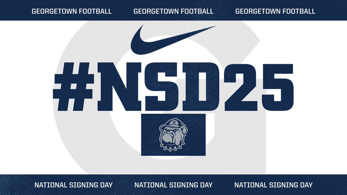 Georgetown Football (@hoyasfb) on Twitter photo <a href="/HoyasFB/">Georgetown Football</a> is excited to welcome a handful of difference makers to the program today on National Signing Day! Stay tuned! ๐บ ๐
#NSD25 x #HOYASAXA <a href="/HoyasFB/">Georgetown Football</a> is excited to welcome a handful of difference makers to the program today on National Signing Day! Stay tuned! ๐บ ๐
#NSD25 x #HOYASAXA