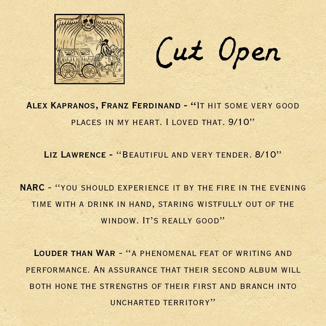 It’s been quite a first week for our new single ‘Cut Open’. If you’re yet to listen, here’s what people more qualified than us have said about it. Find it all via our bio link 🖤🖤🖤