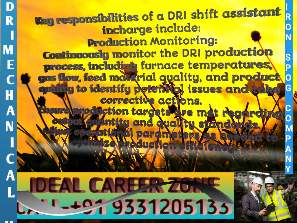 irshadisc's tweet image. DRI Assistant Shift In-charge || Shift In-charge || Mechanical HOD || Electrical HOD || Recruiters
#DRIAssistantShiftIncharge, #ShiftIncharge, #MechanicalHOD, #ElectricalHOD, #Recruiters, #HODProduction, #IronSteelManufacturingCompany, #ParkCircus, #KankurGachi, #SaltLake,