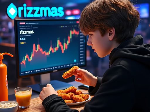 Stupid_NFTER's tweet photo. Chicken and charts always gotta watch Rizzmas go up #Rizzmas #memecoin100x #Crypto https://t.co/zNRG8I6Ka6