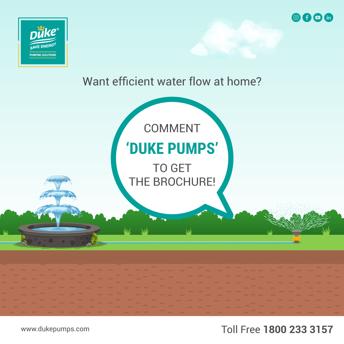 duke_pumps's tweet photo. Make the smart choice for your home today! Contact us to learn more about our residential pumps.
#Boosterpumps #submersiblepump #Dukepumps #openwellpumps #pumps #WaterSolutions https://t.co/8KDSHGo7cx