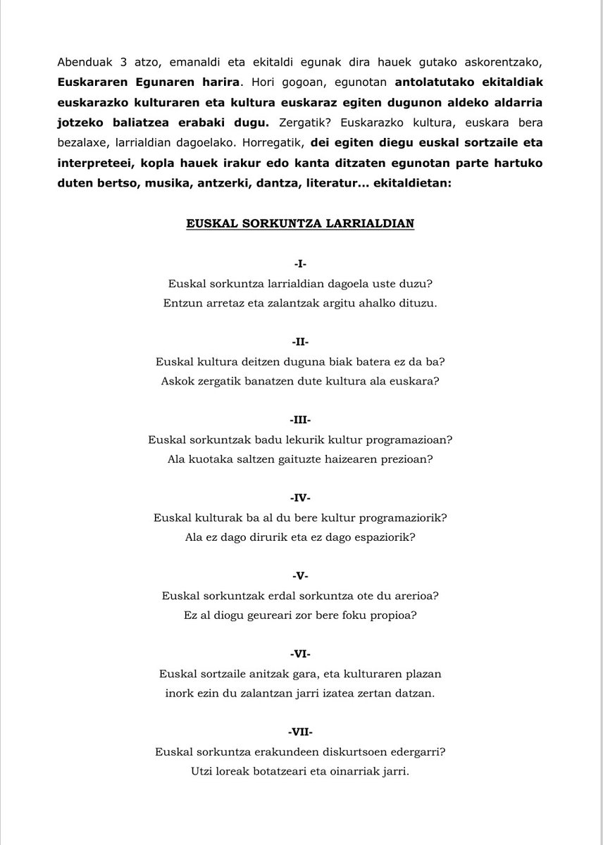 lanartea's tweet photo. ESKERRIK ASKO gure aldarria lau haizetara zabaltzen laguntzen ari zareten guztioi. 
Segi dezagula Euskararen Egunaren harira antolatutako ekitaldietan mezu hau zabaltzen:

@eie @eizie @trikitielkartea @galtzagorri_lit @Bertsozale @ehazeantzerkia https://t.co/ugytPhGxbH