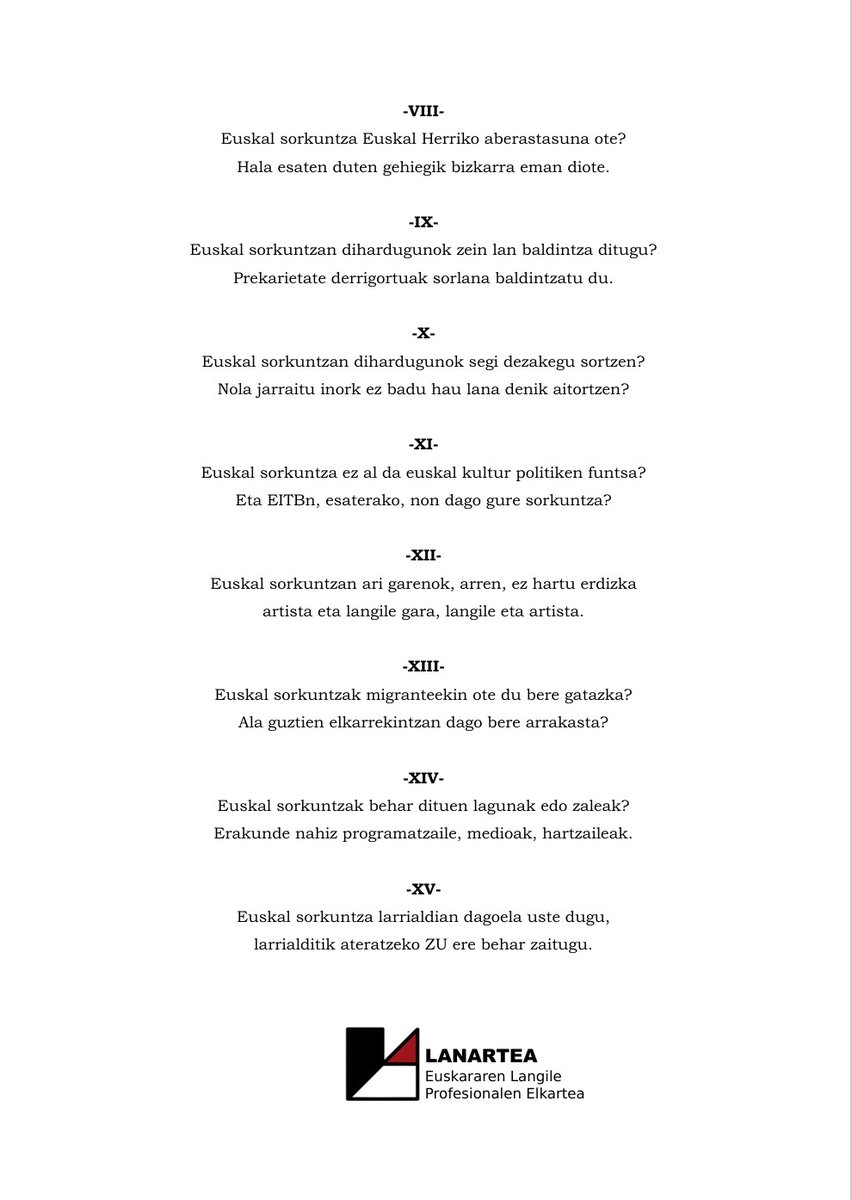 ESKERRIK ASKO gure aldarria lau haizetara zabaltzen laguntzen ari zareten guztioi. 
Segi dezagula Euskararen Egunaren harira antolatutako ekitaldietan mezu hau zabaltzen:

<a href="/eie/">Yeonghoon Park</a> <a href="/eizie/">Eizie</a> @trikitielkartea <a href="/galtzagorri_lit/">Galtzagorri Elkartea</a> <a href="/Bertsozale/">Bertsozale Elkartea</a> <a href="/ehazeantzerkia/">EHAZE</a>