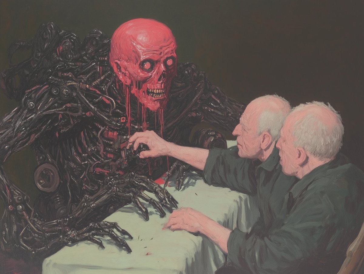 utsyi's tweet image. turn off this machine #midjourney #sref #stylereference