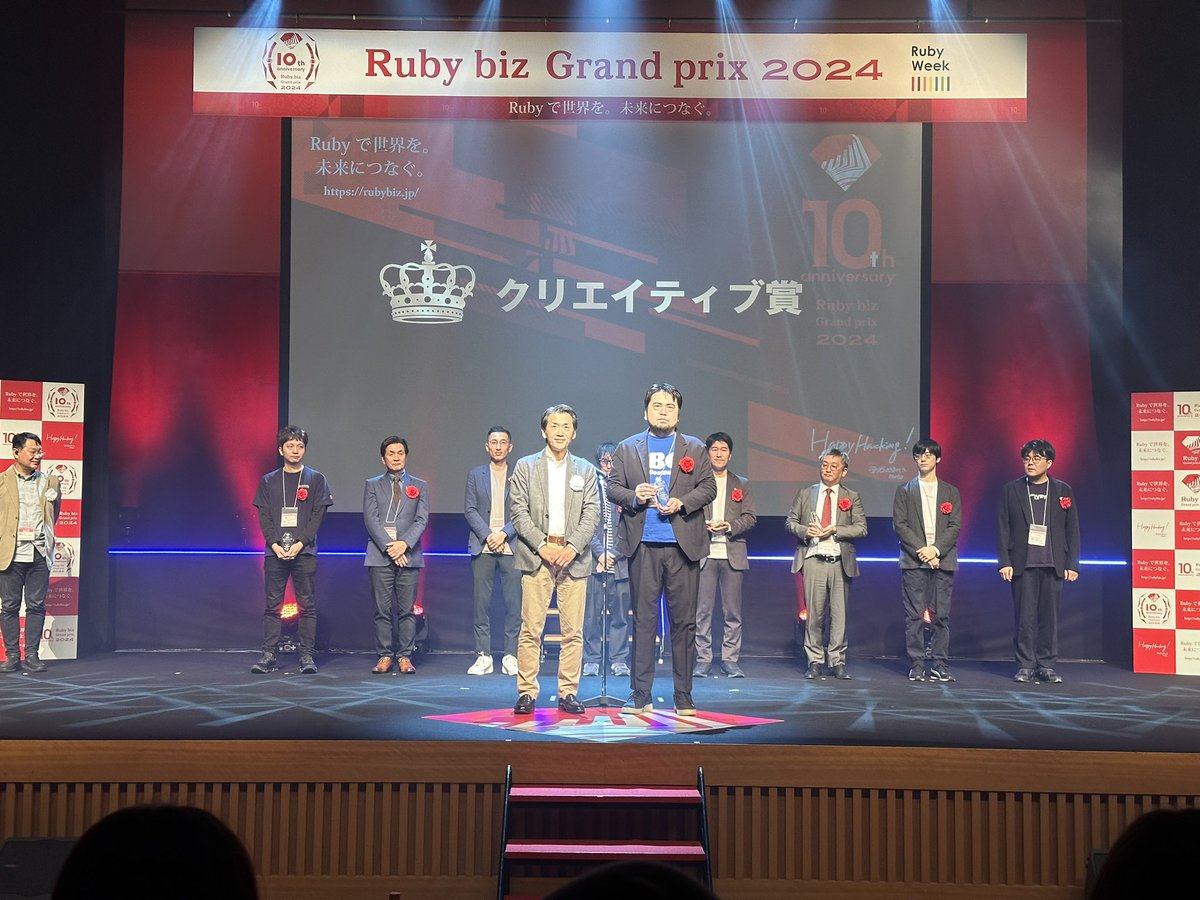 Ruby biz Grand prix 2024 でクリエイティブ賞をいただきました！ありがとうございます🎉 #fjordbootcamp