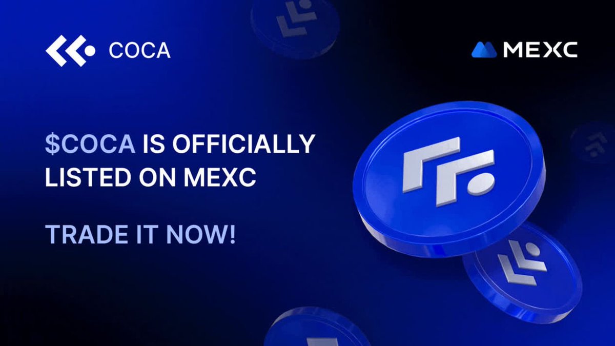 Hey COCA fam! Did you know? 

🎉 $COCA is officially listed on MEXC! 🎉

This is just the beginning for the $COCA token. Learn more about its utility, tokenomics, and future plans in our latest blog post! 🚀

coca.xyz/post/coca-wall…

#COCAwallet #COCAtoken #MEXC