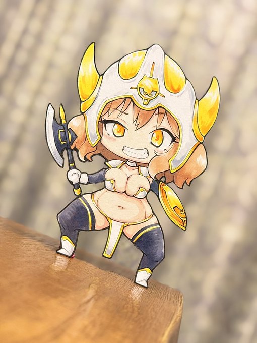 次のイベ、ファンタジー系ってことは、この戦士風アニスは計らずも先取りして描いてたってことか.... 