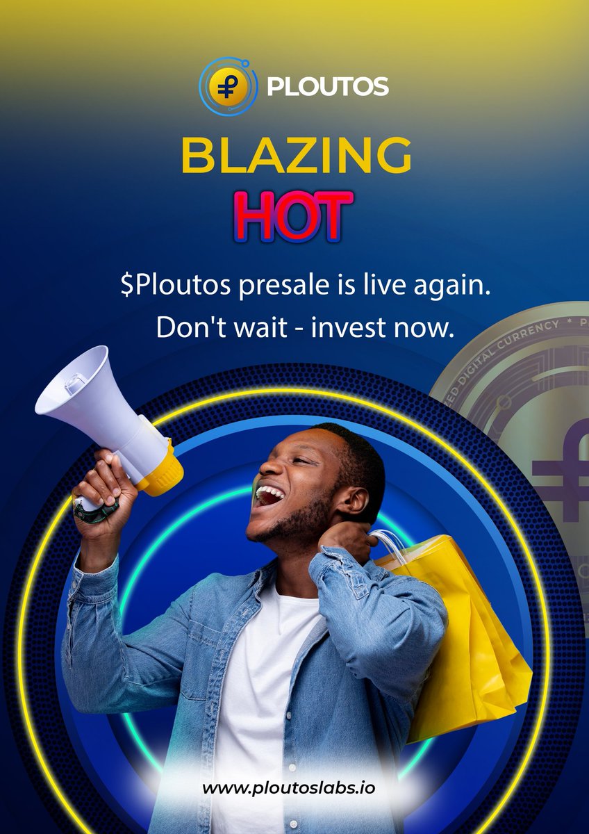ploutoslabs's tweet photo. PLOUTOS PRESALE FINAL HOURS.
Don't miss your last chance to join. Buy now and secure your spot in the crypto future.
Don't let FOMO kick in - buy now and secure your Ploutos tokens.
#ploutoslab
#cryptocurrency
#presale https://t.co/wqhm7jAN45