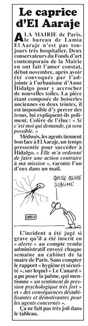 BVHparis's tweet photo. "Si c'est moi qui demande, ça sera possible !" Ah, douce Lamia. On l'adore ! 😅🙄🤡 #saccageparis (Le Canard enchaîné, 4 déc. 2024) https://t.co/csOg6HJwwc