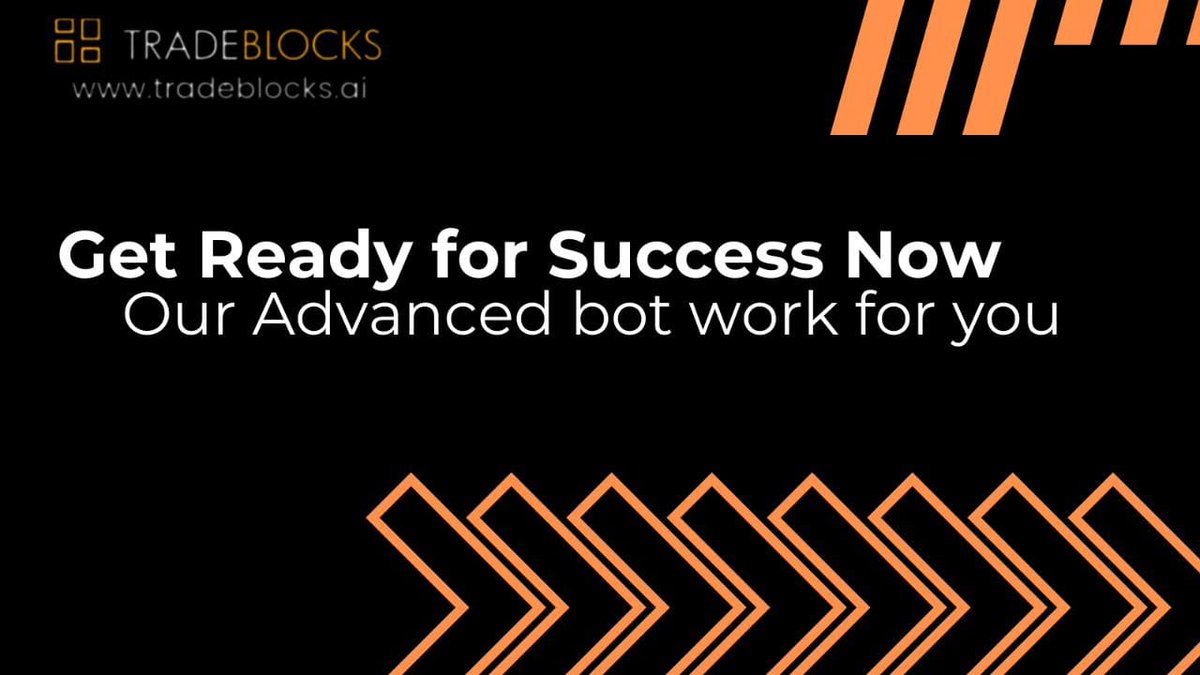TradeBlocksAI's tweet photo. Get Ready for Success Now! 🚀
Let our advanced AI bot work for you and achieve trading excellence.
🌐 Explore more at https://t.co/IUMPYp4g4P
#TradeBlocks #AI #CryptoTrading #Bama #Innovation #TradingBot #Blockchain #Crypto #Bitcoin https://t.co/qilvs962Xi