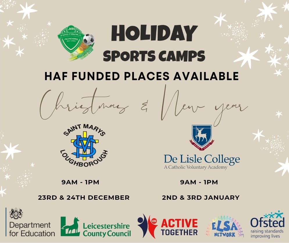 ARE YOU READY....CHECK OUT OUR UPCOMING FESTIVE SCHEDULE!!!

For more information, please contact us here at JMFA
👤John Mitchell 
📱 07941427082
📧 JMfootballacademy@outlook.com 
🌐jmfootballsportsacademy.co.uk