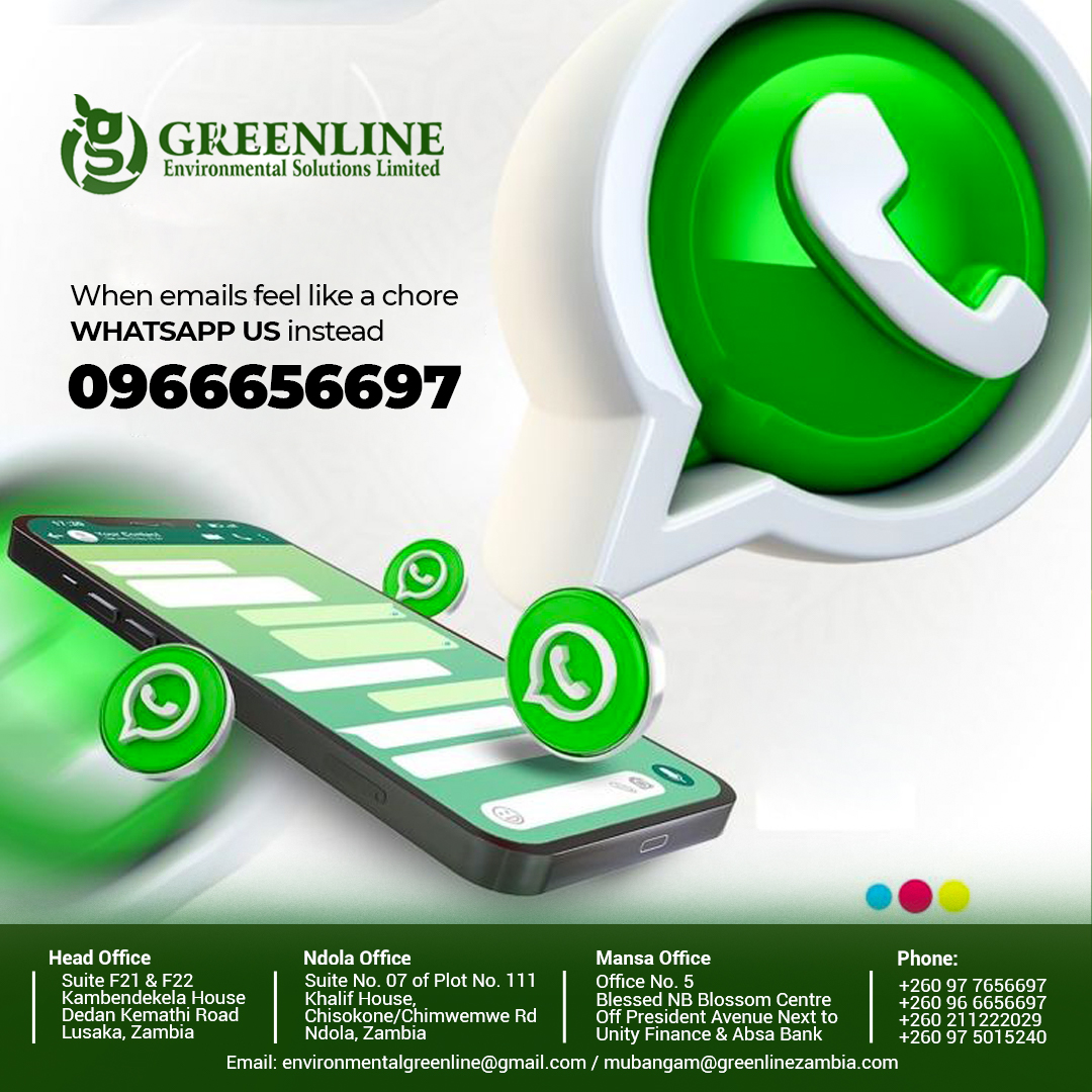 greenlineenvi's tweet image. We understand that sometimes emails can feel like a chore. Drop us a WhatsApp message instead. Your environmental solutions are just a text away!

Let’s keep it simple and efficient.

#GreenlineEnvironmental #WhatsAppSupport #SimplifyCommunication
