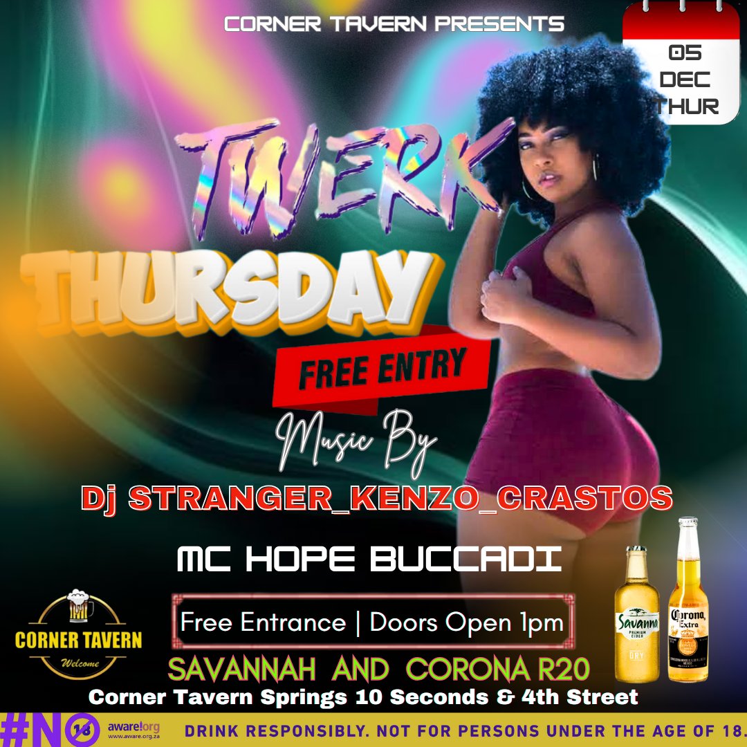 DjStrangerM's tweet photo. Twerk Thursday 🥂✨Let's meet again 💃 Corona and Savannah R20🍻
#Shayyaaa https://t.co/yRSNPaJ9Gu
