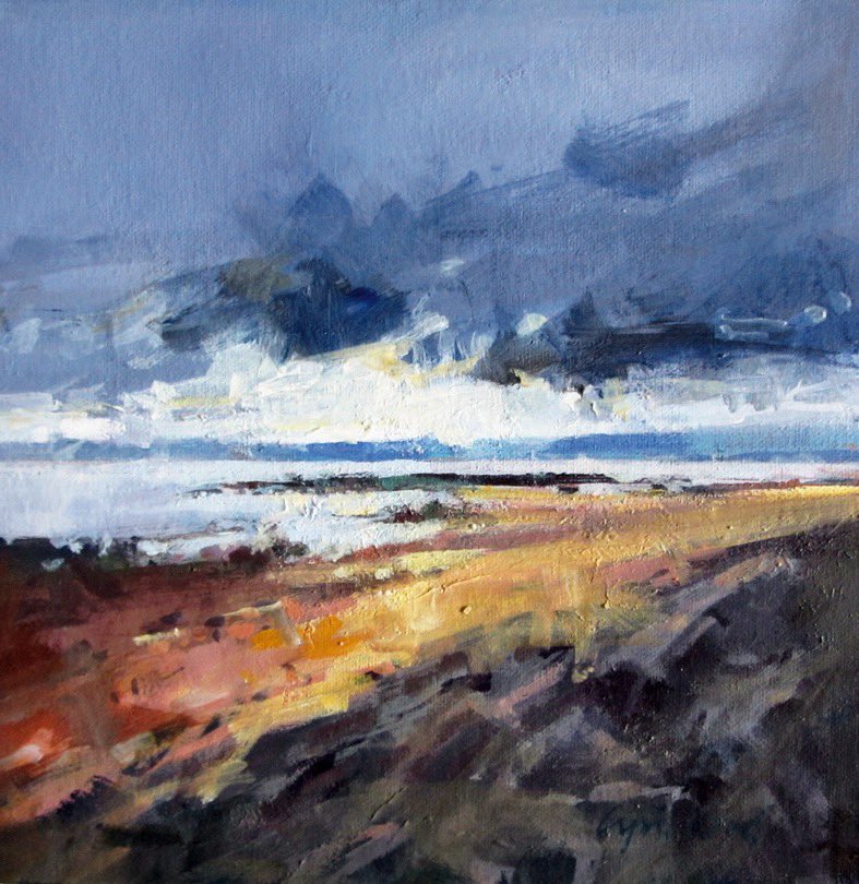 barnowlbothy's tweet photo. In Back Shore Storm, artist Cyril Reed captures the raw power of a coastal storm along the rugged shores. a dynamic acrylic painting conveys the turbulent energy of crashing waves and darkened skies through bold, textured brushwork &amp; a dramatic colour. 

https://t.co/sUFAcnrOOI https://t.co/7zOOqvlZcZ