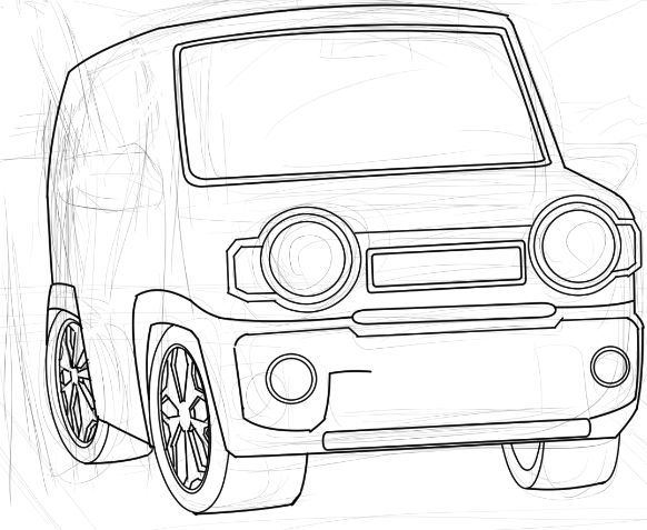 ちょっとずつ車っぽくなったんじゃない? と、自分で自分をほめてみる(←遅筆) 
