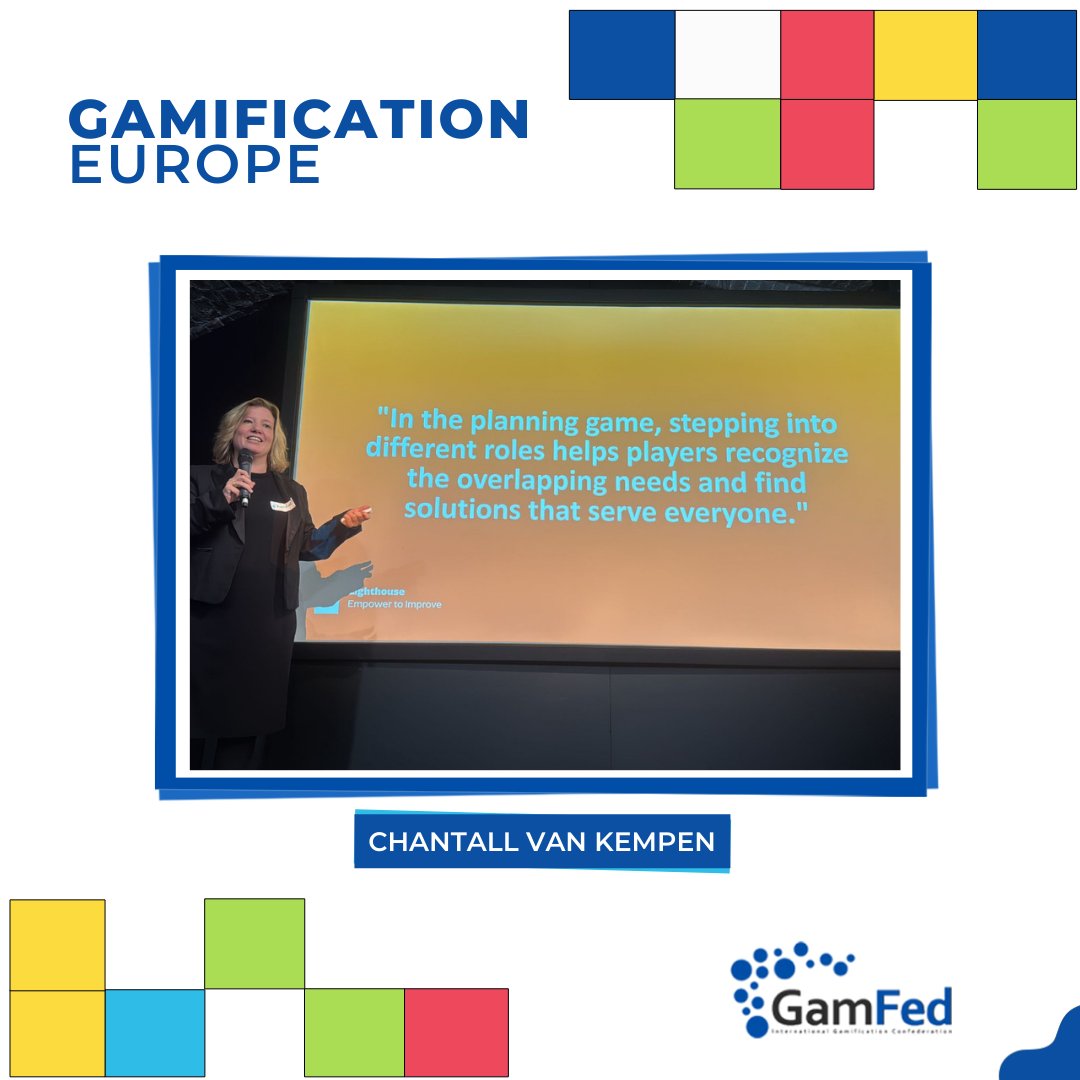 Chantal van Kempen delivered an inspiring talk, sharing her unique vision on breaking resistance in planning through a shift in perspective.
Chantal van Kempen, “Perspektifi Değiştirerek Planlamada Direnci Kaldırmak” başlıklı konuşmasıyla vizyonunu paylaştı.

#gamificationeurope