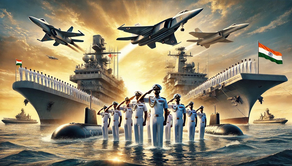 RamkaranKhariy4's tweet photo. Salute to the brave sailors who protect the country's maritime borders with indomitable courage and loyalty.Hearty congratulations and best wishes to all the nine military officers and soldiers of the country on"Indian Navy Day".
#IndianNavyDay भारतीय नौसेना
#Indiannavyday2024 🇮🇳
#IndianNavyDay
#IndianNavy 
#Indiannavyday2024