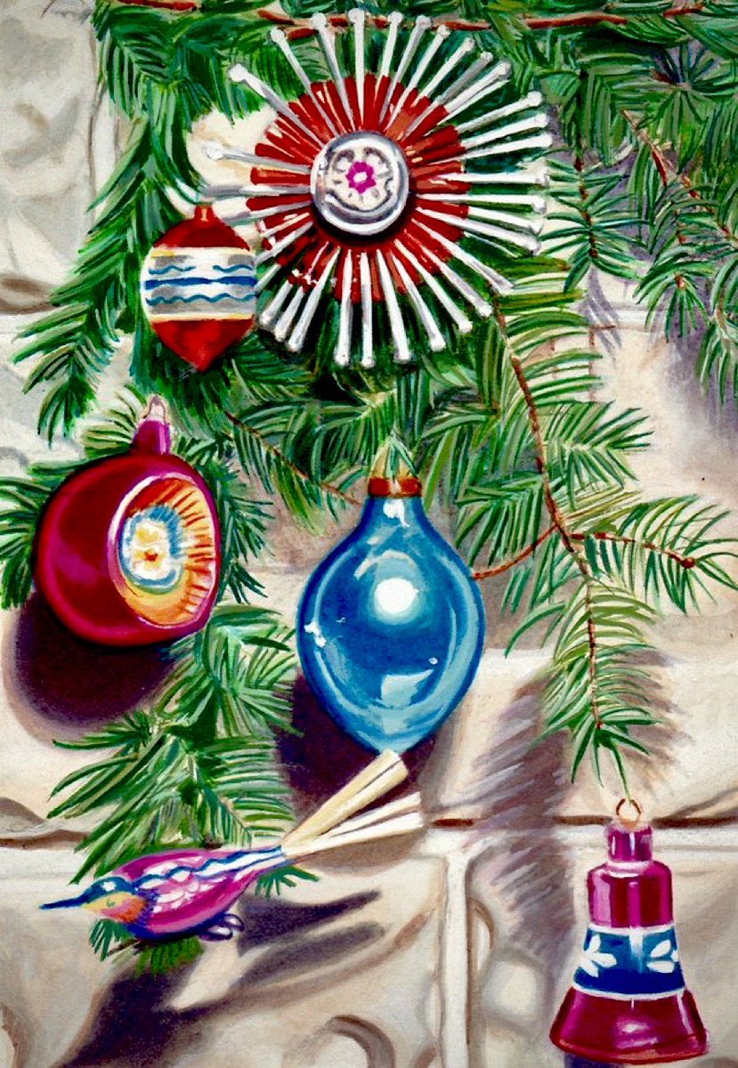 LBFlyawayhome's tweet photo. Ladybird Artists Advent Calendar, window 4
‘Baubles,’ 1964

Artist: Frank Hampson https://t.co/NwiXHivdal