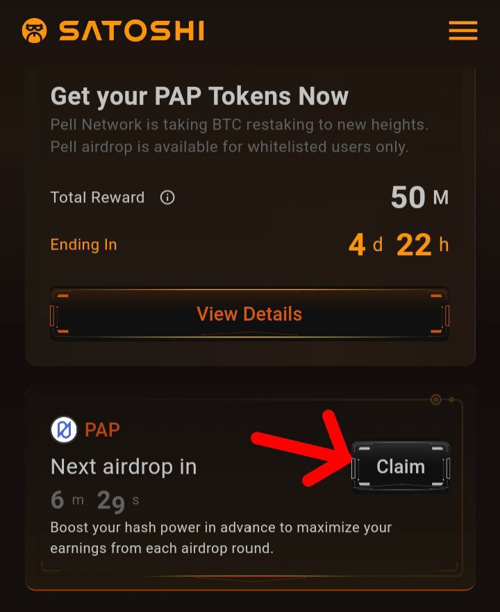 CryptoBikash's tweet image. Free 50M Pell Airdrop 🪂

EARN TOKEN EVERY HOUR

🗓️ Ends on: Dec 9, 2024, at 1:30 AM (IST)

📲Register with Email: invite.satoshiapp.xyz/acny5
- Download Satoshi App
- Open Satoshi App
- Go to the Airdrop tab and select PAP
- Tap Join Airdrop Now to start earning your airdrop!

Your