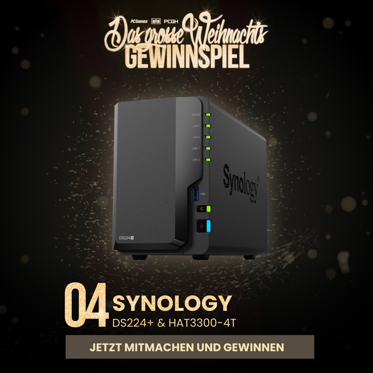 🎄🎁 Heute schon euren Adventskalender aufgemacht? 🎁🎄

Nein? Wie wäre es dann mit dem heutigen Türchen vom PCGH-Adventskalender? Denn heute gibt's eine DS224+ inklusive Festplatte zu gewinnen! 🤩

Schnell mitmachen und mit etwas Glück gewinnen unter 👉 pcgames.de/weihnachten