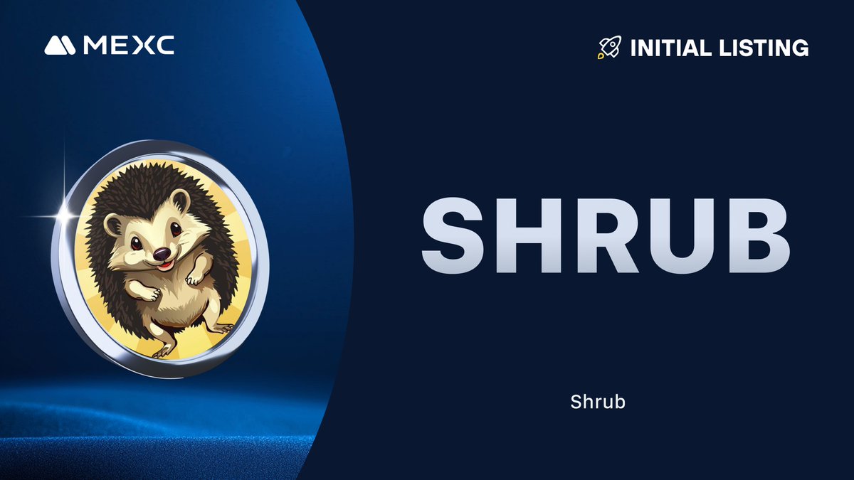 We're thrilled to announce that the <a href="/ShrubHedgehog/">Shrub The Hedgehog</a> Kickstarter has concluded and $SHRUB will be listed on #MEXC!

🔹Deposit: Opened
🔹SHRUB/USDT Trading: 2024-12-04 10:00 (UTC)

Details: mexc.com/support/articl…