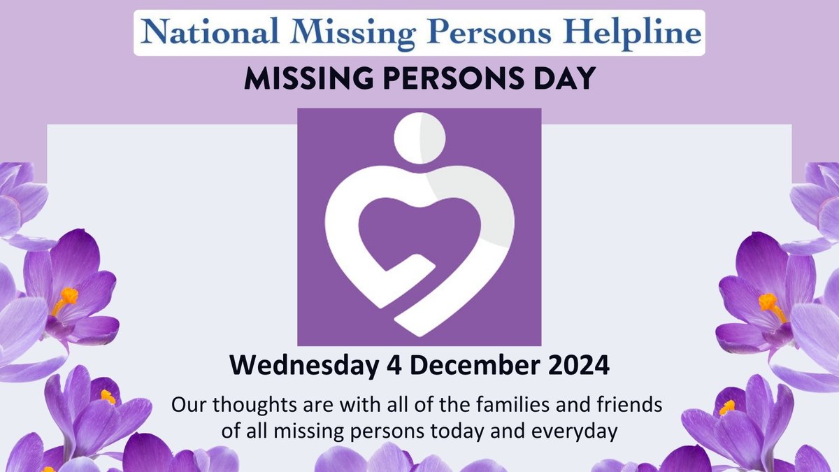 Today is National Missing Persons Day. 
Please keep the families and friends of missing persons in Ireland in your thoughts.

#MissingPersonsDay #Missing #Ireland #Family #ThinkingOfYou