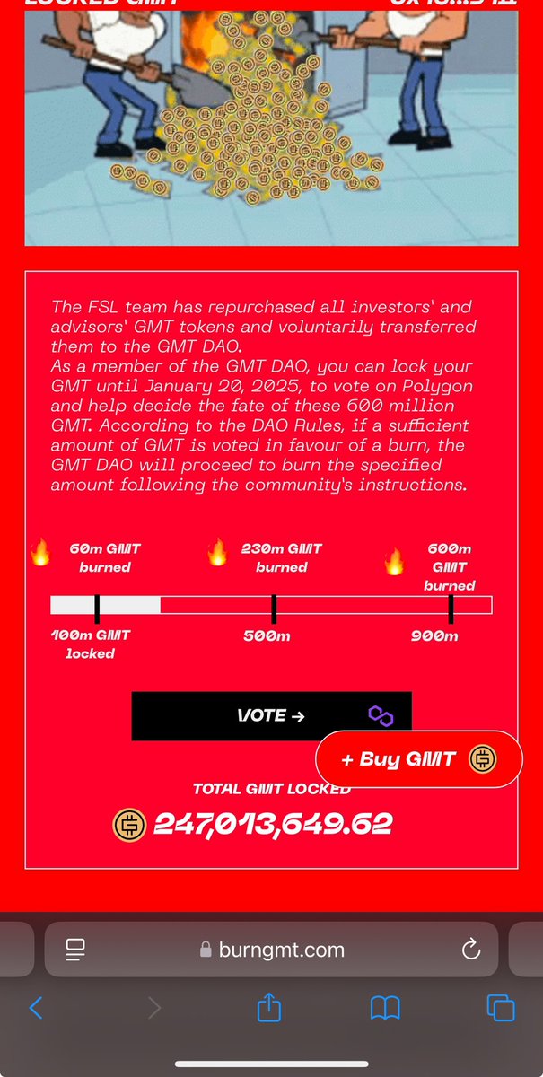 mertstepn's tweet photo. Hit two birds with one stone 🎯
247 million gmt has been locked since #MGGA event started. The value of the token increased by more than 50% while earning $GMT 💹 every day. I earned 4472 $GMT in 10 days (1000 usd) bullish ?🚀📈

#BurnGMT  #GMT #FSL  #MakeGMTGreatAgain #STEPNGO https://t.co/CXZ5X9XGyy