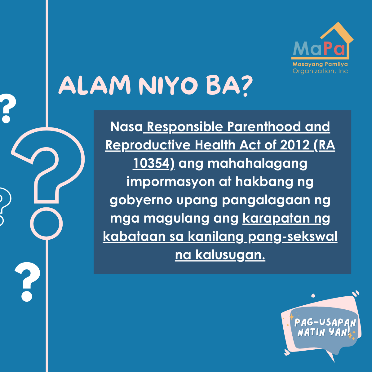 Masayang Pamilya Organization, Inc. tweet media