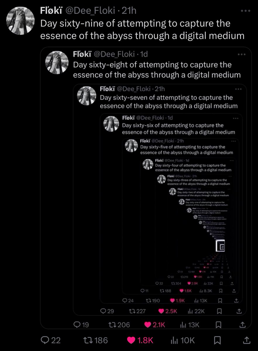 Dee_Floki's tweet photo. Day seventy of attempting to capture the essence of the abyss through a digital medium https://t.co/a4KllrDeTx