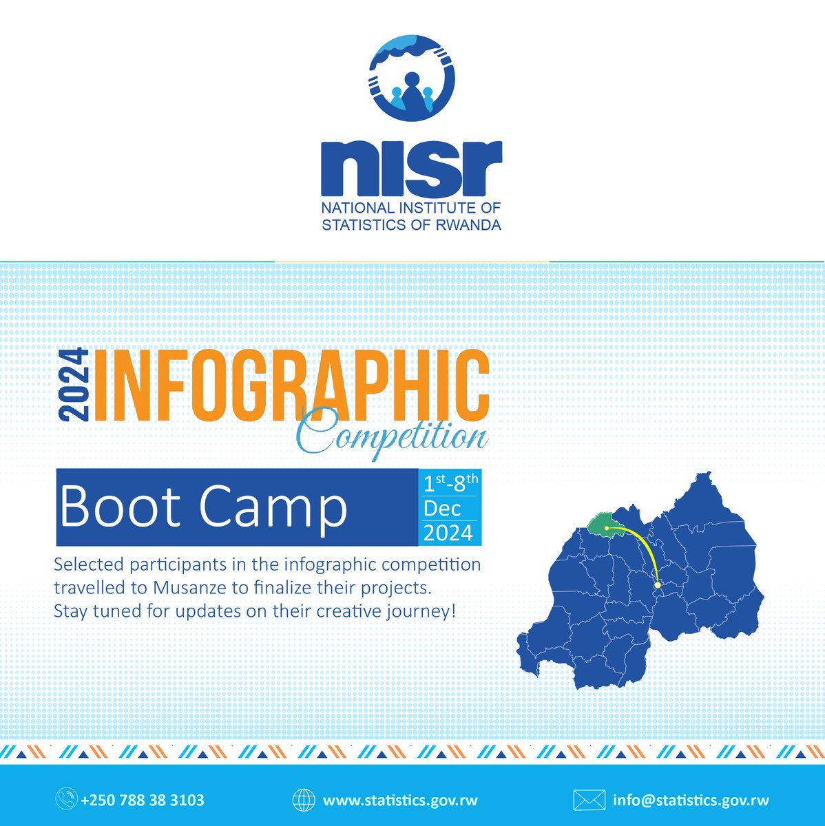 statisticsRW's tweet image. Focused, hardworking, motivated..., these are our selected university students in the #Infographic competition, in boot camp refining their projects with NISR experts. 
The goal is to improve their statistical literacy &amp;amp; enhance their data communication skills.
#RwandaStatistics