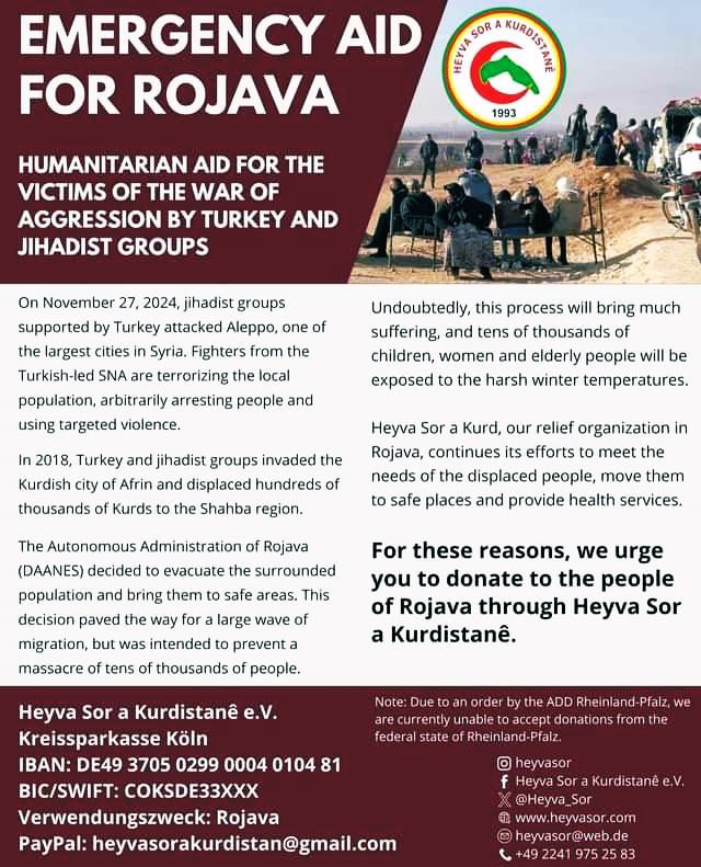 hawzhin_azeez's tweet photo. @sonofatoolmaker You can start by sharing the @HeyvaKurd and help donations. Sharing pro Kurdish content, speaking up against the racism we face, raising awareness, writing to your MPs and local papers demanding they cover the Rojava situation all help. https://t.co/PfsAmVVjc7