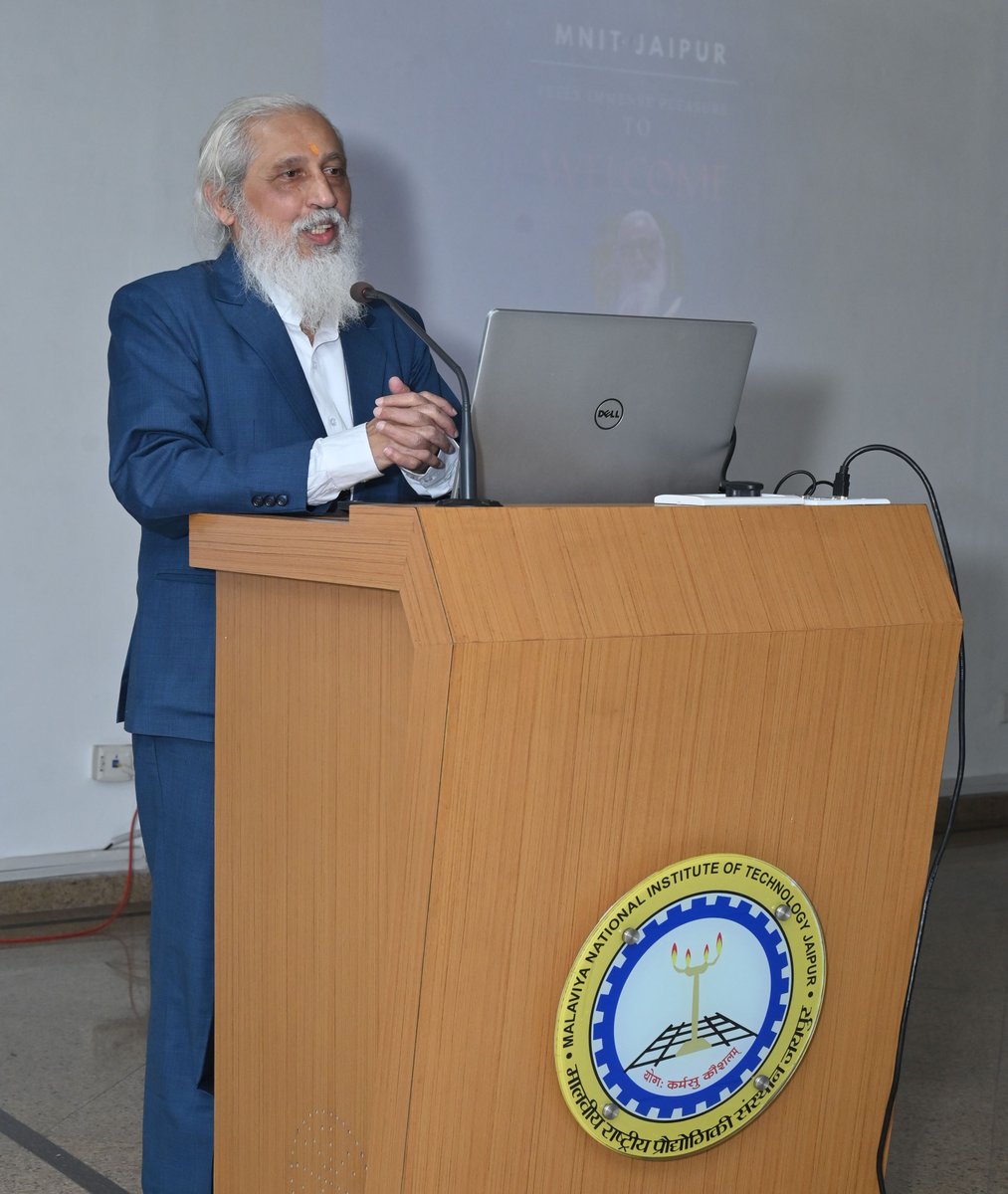 NIT_Jaipur's tweet image. On 2nd December 2024, @NIT_Jaipur had the honor of hosting Prof. Anil Sahasrabudhe, Chairman of the Executive Committee of #NAAC, and Chairman of #NETF and #NBA, as part of the Institute Lecture Series. Prof. Sahasrabudhe delivered an inspiring talk on "Leveraging the National