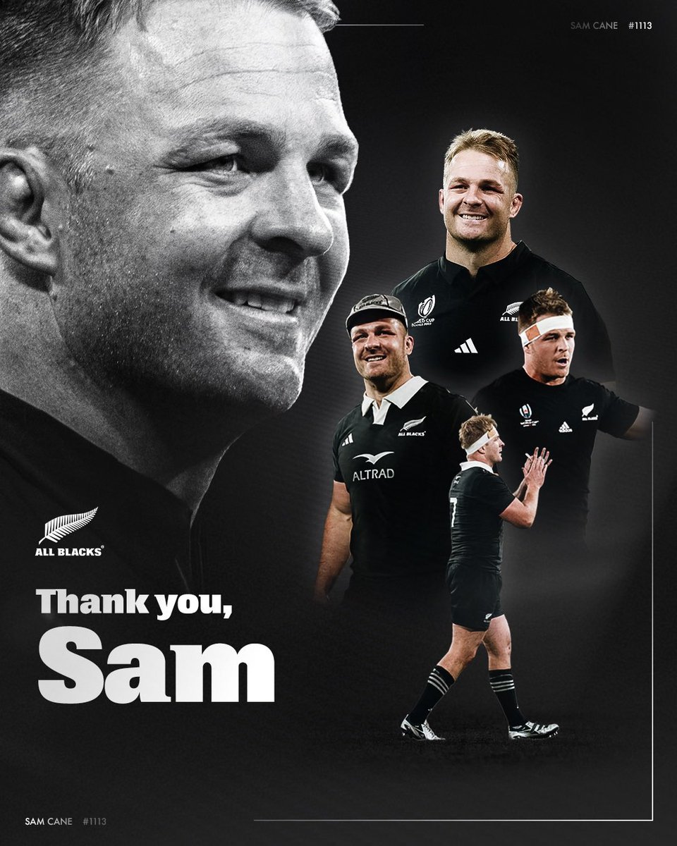 AllBlacks's tweet photo. Sam Cane, Thank you for everything you’ve given to this jersey, this team, and this country. You debuted in professional rugby at just 18 years old in 2010, made your debut for your country two years later, and since then, you’ve gone on to leave an incredible legacy 🇳🇿 https://t.co/XAzTtgu7U1