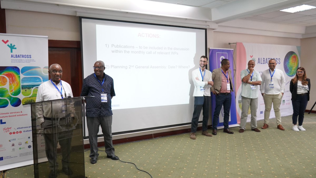 The 3️⃣rd day of #ALBATROSS started focused on the next technical steps👣

Parallel sessions are going on now on capacity building, implementation of the #Hubs and co-creation of #climateservices, fostering practical solutions for climate #resilience 🙌🏽

#GeneralAssembly #Nairobi