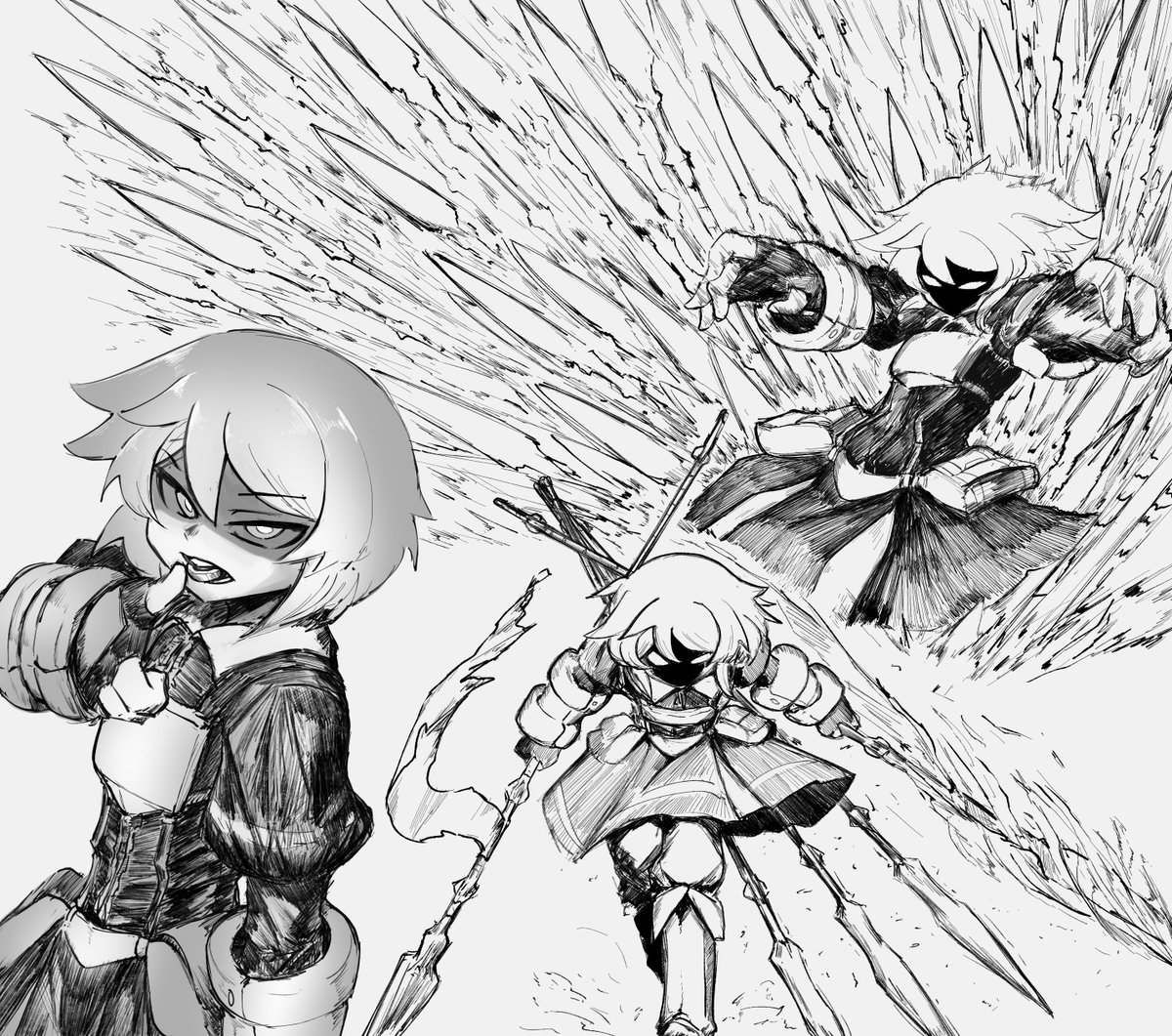 VioletLeVile's tweet photo. Suggested to doodle Pati with a peculiar artifact.
GoW's Draupnir Spear.

Along with Pati's interesting trick. https://t.co/iaYyA6SA8s