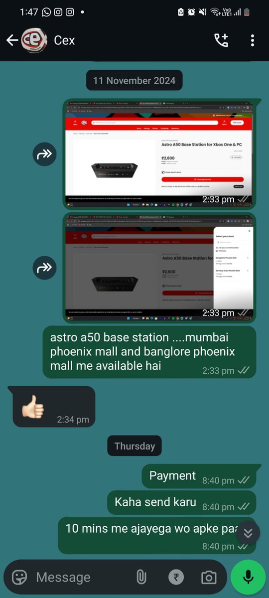 RealSuperXee's tweet photo. @cexindia Hey!
I recently ordered Astro A50 base station but i recieved the wrong product.
I have clearly sent a screenshot of a product.
i am attatching the images.
please sort this issue out for me https://t.co/xZKh5BsBiW