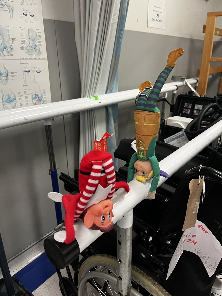 StG Trauma Physio/OT (@stgtraumaptot) on Twitter photo Naughty T&O Therapy Team Elves gymnastics 🤸♀️ <a href="/StGTraumaPTOT/">StG Trauma Physio/OT</a> <a href="/geshNHS/">St George's, Epsom and St Helier</a> <a href="/OrthoGeorgePods/">St. George's Orthopods</a> Naughty T&O Therapy Team Elves gymnastics 🤸♀️ <a href="/StGTraumaPTOT/">StG Trauma Physio/OT</a> <a href="/geshNHS/">St George's, Epsom and St Helier</a> <a href="/OrthoGeorgePods/">St. George's Orthopods</a>