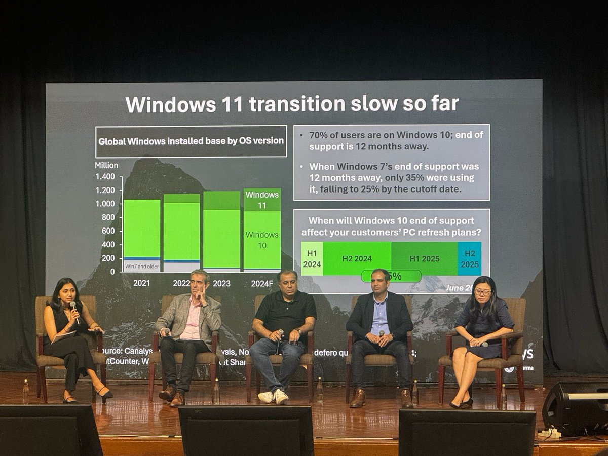 Canalys's tweet image. The "AI Baked In" Expert Hub at the #CanalysForums2024 APAC delved into the evolving role of AI in the personal computing landscape. 
The panel featured insights from #Truis, @TDSYNNEX, @HP and @Dell. 
Read insights from the experts: linkedin.com/feed/update/ur…
