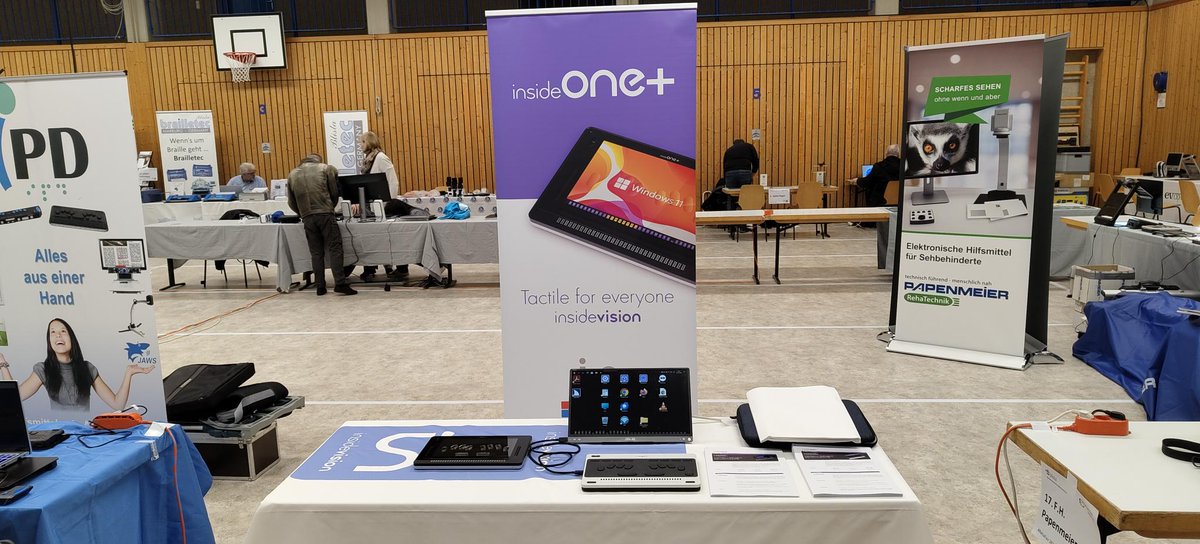 insidevision presented the insideSUPRA and insideONE+ last week at the Rehafair exhibition - Marburg. thanks to Blista Brailletec university