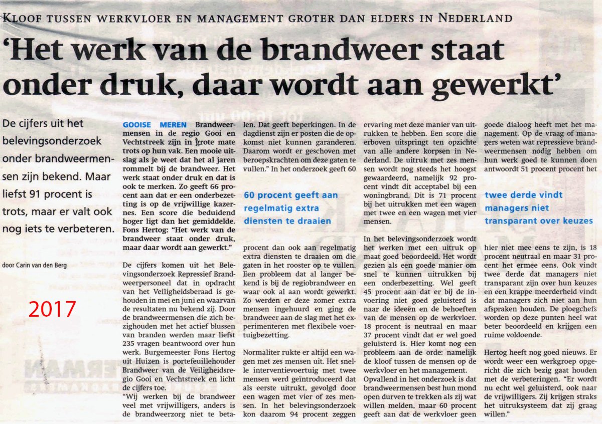 fotomiche's tweet photo. Vandaag weer een artikel in de krant over de @BrwGooiVecht Het lijkt al jaren kopiëren en plakken bij de brandweertop. Hoelang gaat dit nog door?  #vrijwiligers #brandweer #loosdrecht @VaBrVr 

 https://t.co/1XgBwXjZ28 https://t.co/bQMojQ2cKL